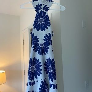 Anthropologie Blue and White Dress